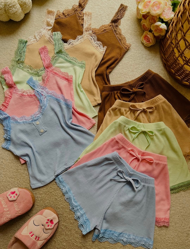 ست تاپ و شورتک کرکره ای